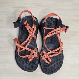 CHACO ZX/2 Black‎ Orange Swirl Women's Size 11 Water Sandals Shoes